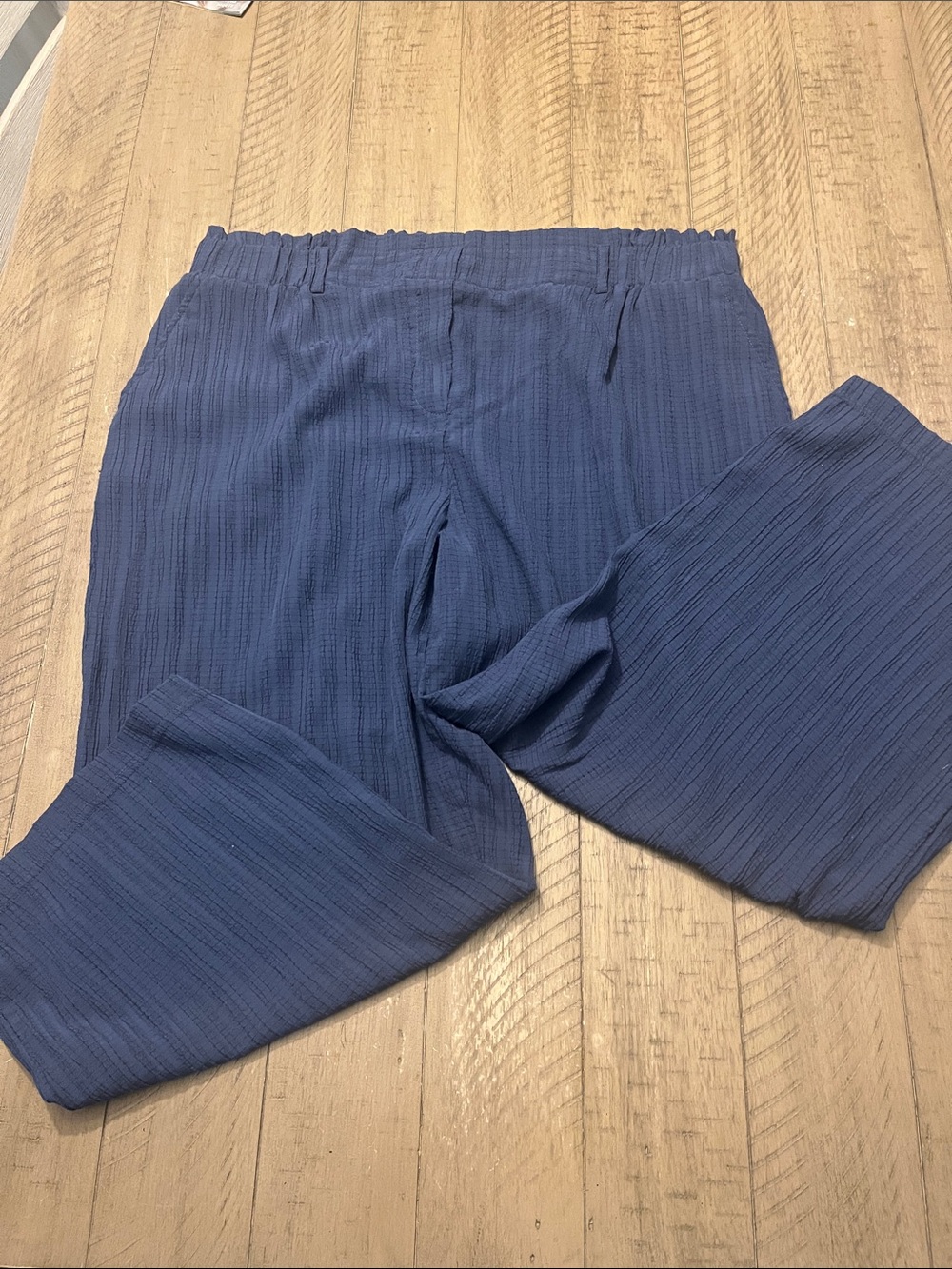 Soho Women’s Textured Jogger Pants in Navy with Pockets